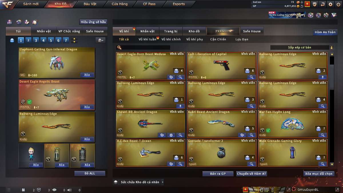 shop acc cf uy tin gia re